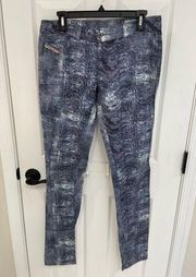 Diesel Livier Super Slim Stretch Jegging Low Waist Blue Wash Women’s Size 28