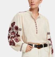 Scotch & Soda Embroidered Voluminous Top