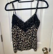 Leopard Lace Cami Tank Top