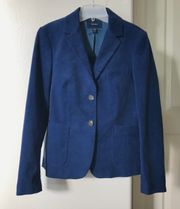 Faconnable Blue Corduroy Blazer Jacket Size 8