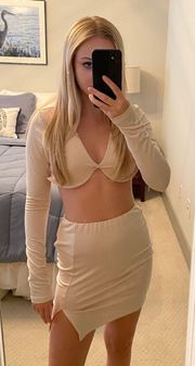 Tan Two Piece Set