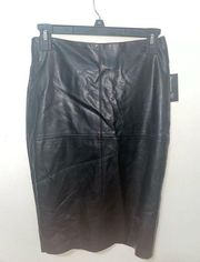 INC leather pencil skirt