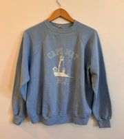 Vintage 80’s Cape May N.J Baby Blue Crewneck Sweater Sz XL