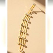 NWT Anthropologie Ladder Drop Gold Earrings - 5in dangle