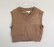 Brown Knit Crop Sweater Vest - Jessica Simpson