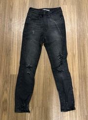 Just USA Black Ripped Skinny Jeans