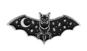 New Black Lunar Bat Enamel Pin