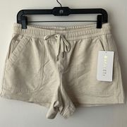 (NWT) Athleta Faralon Heathered Short Size 10 Beige/Off White