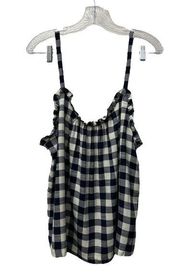 Kate Spade Blue White Check Gingham Tank PJ Top Size XL NWT