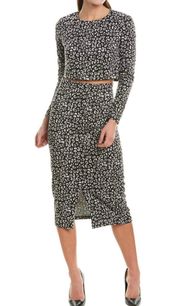 Two Piece Knit Leopard Set Dress