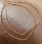 18K Rose Gold Baby Link Necklace