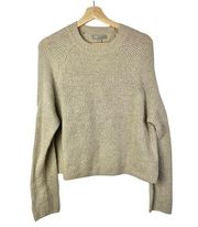 ASOS Light Brown Ribbed Wide Sleeve Pullover Sweater 0
