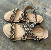 Torrid Stretch Band Sandal Size 8 WW NEW Leopard Print