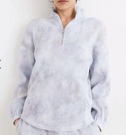 Madewell MWL Waffle Half-Zip Shirttail Sweatshirt in‎ Tie-Dye