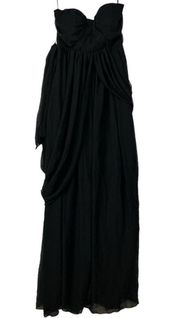 Grace Convertible Gown Sz S Black No Slit Pockets Prom Bridesmaid NEW