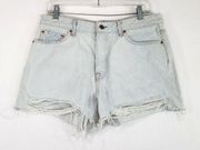 GRLFRND Helena Short Womens 29 Dare Me Light Wash High Rise Cut Off Shorts