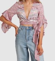 Ruffle Wrap Top