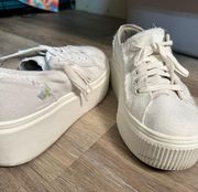 White Raised Sneakers