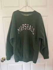 Steve And Barry’s Vintage Marshall University Crewneck Green