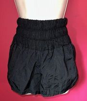 Free People FP Movement Women's Size XS Way Home Shorts Black High Waisted Lined