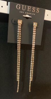 Long gold earrings