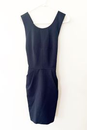 Texture Knit Open Racerback ALine Dress w/ Pockets