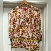 Sunny Leigh Silk blend paisley blouse - Medium