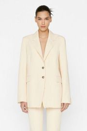 Frame Oversized Raw Edge Blazer