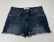 Victoria's Secret PINK High-Rise Raw Hem Denim Shorts Women's Size 6