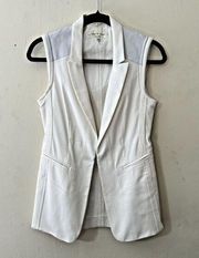 Rag and Bone Vest Womens Size XS Leather Designer Sleeveless Blazer Career Chic