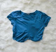 Charlotte Russe Size Medium Blue Crop Top