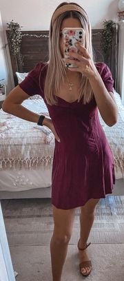 Maroon Mini Dress