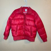 Gap Cherry Red Puffer Jacket size medium