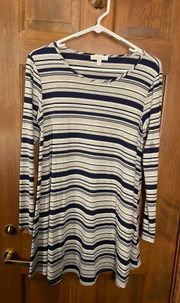 Striped long sleeve Tshirt dress