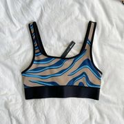 cor by ultracor blue printed sports bra