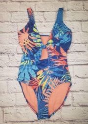 NWOT Peyton & Parker Women's Size XS Tropical Print One-Piece Swimsuit