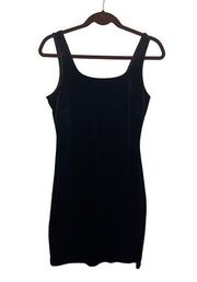 Gentle Fawn Ashley Women's Black Velvet Square Sleeveless Bodycon Dress XL NWT