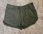 Green Cotton Shorts