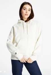 SHAPES TRIANGLE White Cream Egret Logo PULLOVER HOODIE Sweatshirt NWOT