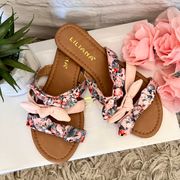 Pink Tropical Bow Sandals