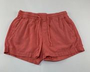 Old Navy  Coral Pink Linen Blend Pull On Shorts S