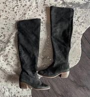 Lucky Brand Black Suede Over the Knee Boots