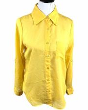 Ultra Flirt See Through Blouse, Yellow, Large