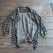 Hem & Thread 100% cotton flannel cardigan size small