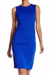 Evita Sleeveless Blue Dress  Size 4, Knee lenght