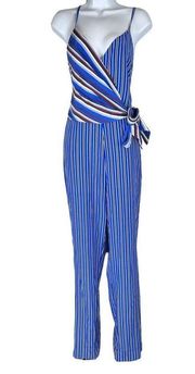 Rag & Bone Felix Stripe Jumpsuit silk size 8, NWT