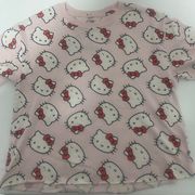 Hello Kitty Cropped Tee Shirt Crewneck Short Sleeve Tee Shirt Size S NWOT