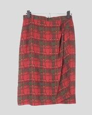 Carlisle red retro wrap style skirt size 8