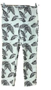Jules & Leopoldo Black and White Cropped Pull On Pants