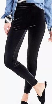 J Crew NWT Black Velvet Leggings S